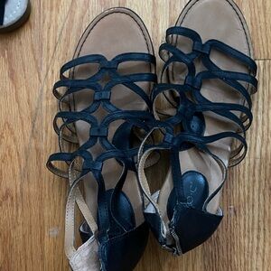 boc Black Multi-Strap Sandals